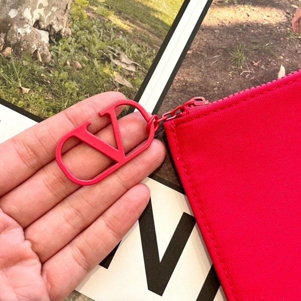 Valentino Red Makeup Clutch Bag